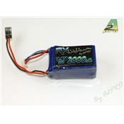 Pack LiPo rception 2S 2000mAh 7.4V 15C JR-UNI