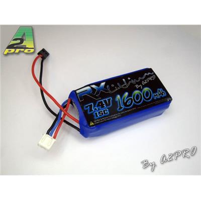 Pack LiPo réception 2S 1600mAh 7.4V 15C JR-UNI