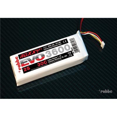 Pack LiPo Roxxy Evo 2S 3600 mAh 7.4V 30C