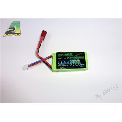 Pack LiPo Black Lithium 2S 500 mAh 7.4V 35C