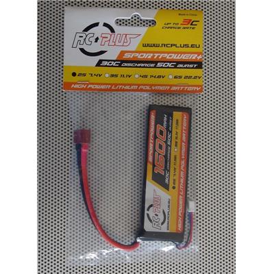 Pack LiPo SportPower+ 2S 1600 mAh 7.4V 30C