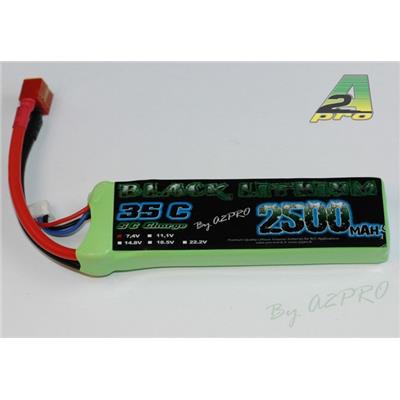 Pack LiPo Black Lithium 2S 2500 mAh 7.4V 35C