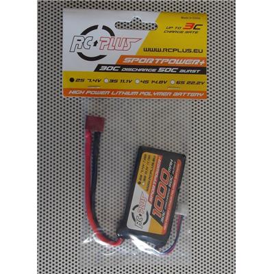 Pack LiPo SportPower+ 2S 1000 mAh 7.4V 30C